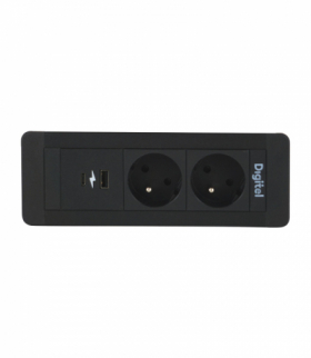 SLIM FRAME ZESTAW 3M CZARNY 2XUTE ŁAD.USB DIGITEL DG-8056