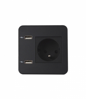 SOURCE GNIAZDO CZARNY 1XUTE ŁAD. USB A/A DIGITEL DG-8156