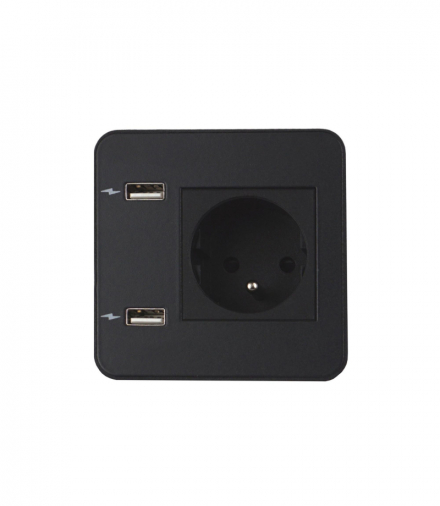 SOURCE GNIAZDO CZARNY 1XUTE ŁAD. USB A/A DIGITEL DG-8156