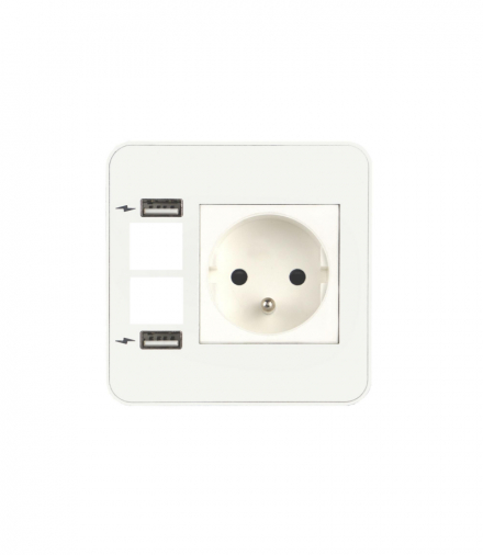 SOURCE GNIAZDO BIAŁY 1XUTE ŁAD. USB A/A DIGITEL DG-8163