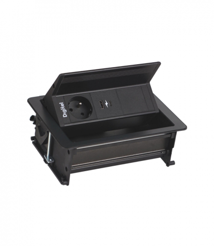 FLIP UP PUSH ZESTAW 3M CZARNY 1XUTE ŁAD.USB DIGITEL DG-8113