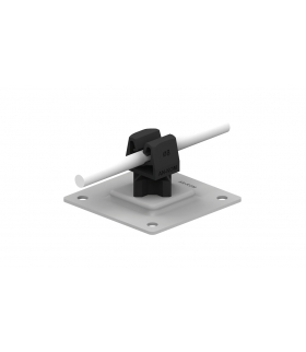 Uchwyt na płytce stalowej H 3,5cm Z-zatrz. /OG/ czarny TYP AN-11PN/OG/C-N