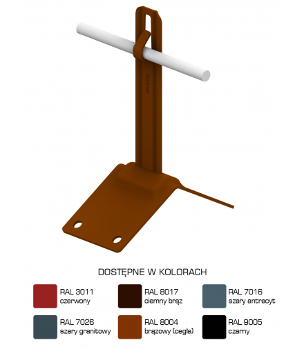 Uchwyt dachowo-szczytowy H 12 cm Z-zagięcie /LA/ TYP AN-11B/LA/-N