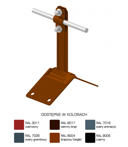 Uchwyt dachowo-szczytowy H 12 cm Z-śruba /LA/ TYP AN-11C/LA/-N