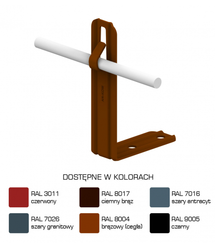 Uchwyt kątowy prosty H 10cm Z-zagięcie /LA/ TYP AN-11R/LA/-N