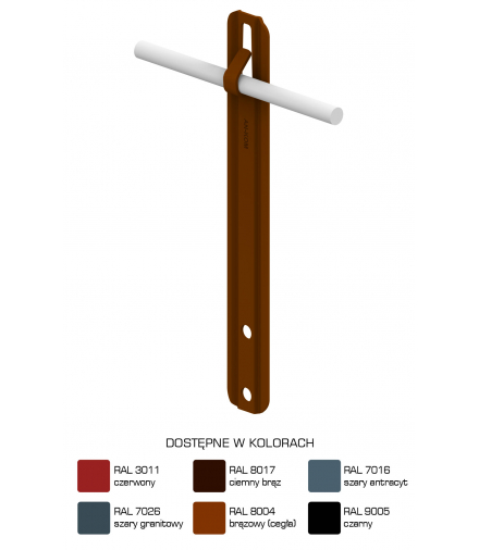 Uchwyt prosty L 18cm Z-zagięcie /LA/ TYP AN-13/LA/-N