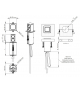 POP UP GNIAZDO CZARNY/INOX 2XUTE PRZEW. 2M DIGITEL DG-8040