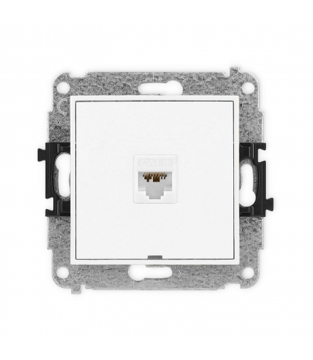 MINI Mechanizm gniazda komputerowego pojedynczego 1xRJ45, kat. 6a, 8-stykowy, bez pola opisowego Karlik MGKBO-7