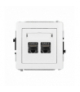 DECO Mechanizm gniazda komputerowego podwójnego 2xRJ45, kat. 7, ekranowane, 8-stykowy biały Karlik DGK-10