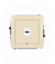 DECO Mechanizm gniazda pojedynczego 1xUSB C-C, bez pola opisowego beżowy Karlik 1DGUSBBO-7