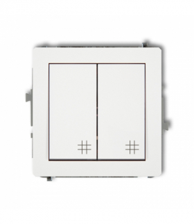 DECO Mechanizm łącznika podwójnego krzyżowego biały mat Karlik 25DWP-66