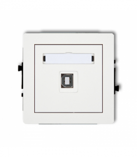 DECO Mechanizm gniazda pojedynczego USB A-B 2.0 biały mat Karlik 25DGUSB-3