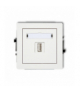 DECO Mechanizm gniazda pojedynczego USB A-A 3.0 biały mat Karlik 25DGUSB-5