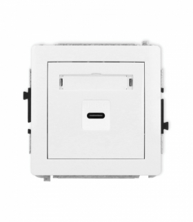 DECO Mechanizm gniazda pojedynczego 1xUSB C-C biały mat Karlik 25DGUSB-7