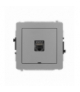 DECO Mechanizm gniazda komputerowego pojedynczego 1xRJ45, kat. 7, ekranowane, 8-stykowy, bez pola opisowego szary mat Karlik 27DGKBO-9