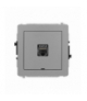 DECO Mechanizm gniazda komputerowego pojedynczego 1xRJ45, kat. 8, ekranowane, 8-stykowy, bez pola opisowego szary mat Karlik 27DGKBO-11