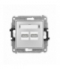 MINI Mechanizm ładowarki USB podwójnej, 5V, 3.1A Srebrny Karlik 7MCUSB-6