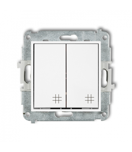 MINI Mechanizm łącznika podwójnego krzyżowego biały mat Karlik 25MWP-66