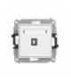 MINI Mechanizm gniazda pojedynczego USB A-B 2.0 biały mat Karlik 25MGUSB-3
