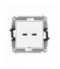 MINI Mechanizm gniazda podwójnego 2xUSB C-C, bez pola opisowego biały mat Karlik 25MGUSBBO-8