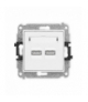 MINI Mechanizm ładowarki USB podwójnej, 5V, 3.1A biały mat Karlik 25MCUSB-6