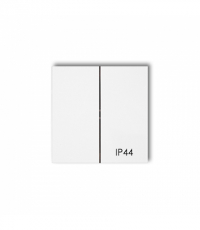 prod. uzupełniające Klawisze podwójne do łączników IP44 (komplet dwóch klawiszy) biały mat Karlik 25MKLH-2