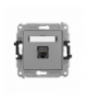 MINI Mechanizm gniazda komputerowego pojedynczego 1xRJ45, kat. 8, ekranowane, 8-stykowy szary mat Karlik 27MGK-11