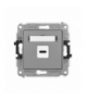 MINI Mechanizm gniazda pojedynczego 1xUSB C-C szary mat Karlik 27MGUSB-7