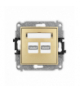 MINI Mechanizm ładowarki USB podwójnej, 5V, 3.1A złoty Karlik 29MCUSB-6
