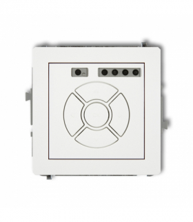 DECO Mechanizm elektronicznego sterownika roletowego (sterowanie lokalne i pilotem, sterowanie strefą i podstrefą) biały mat Karlik 25DSR-4