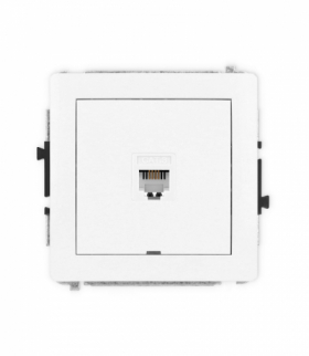 DECO Mechanizm gniazda telefonicznego pojedynczego 1xRJ11, 4-stykowy, beznarzędziowe, bez pola opisowego Karlik DGTBO-1