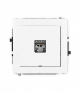 DECO Mechanizm gniazda komputerowego pojedynczego 1xRJ45, kat. 6, ekranowane, 8-stykowy, bez pola opisowego Karlik DGKBO-5