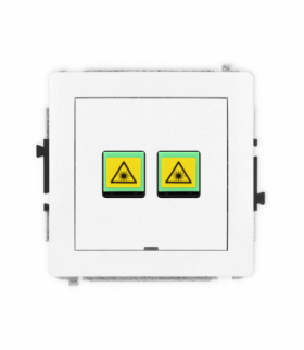 DECO Mechanizm gniazda światłowodowego/optycznego podwójnego, bez pola opisowego Karlik DGOPBO-2