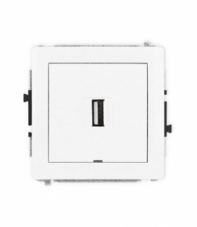 DECO Mechanizm gniazda pojedynczego USB A-A 2.0, bez pola opisowego Karlik DGUSBBO-1