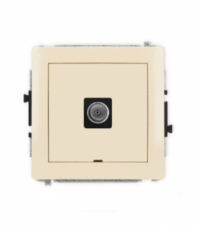 DECO Mechanizm gniazda antenowego pojedynczego TV, bez pola opisowego Karlik 1DGTVBO-1