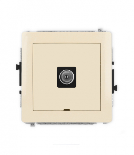 DECO Mechanizm gniazda antenowego pojedynczego TV, bez pola opisowego Karlik 1DGTVBO-1