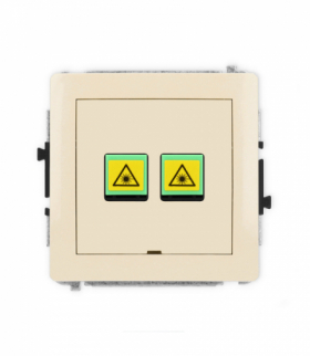 DECO Mechanizm gniazda światłowodowego/optycznego podwójnego, bez pola opisowego Karlik 1DGOPBO-2