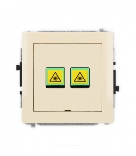 DECO Mechanizm gniazda światłowodowego/optycznego podwójnego, bez pola opisowego Karlik 1DGOPBO-2