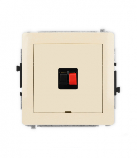 DECO Mechanizm gniazda głośnikowego pojedynczego, bez pola opisowego Karlik 1DGGBO-1