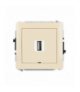 DECO Mechanizm gniazda pojedynczego USB A-A 2.0, bez pola opisowego Karlik 1DGUSBBO-1