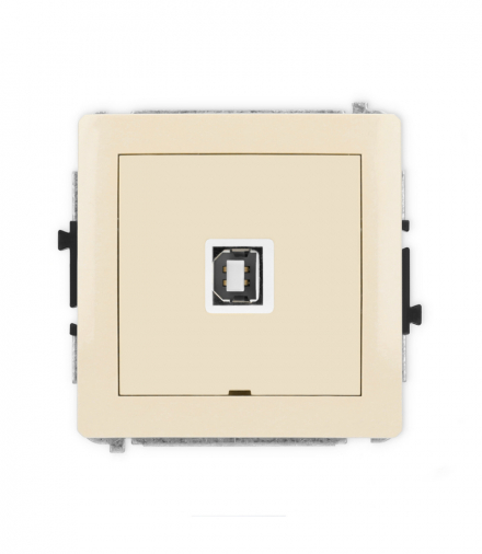 DECO Mechanizm gniazda pojedynczego USB A-B 2.0, bez pola opisowego Karlik 1DGUSBBO-3