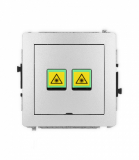 DECO Mechanizm gniazda światłowodowego/optycznego podwójnego, bez pola opisowego Karlik 7DGOPBO-2