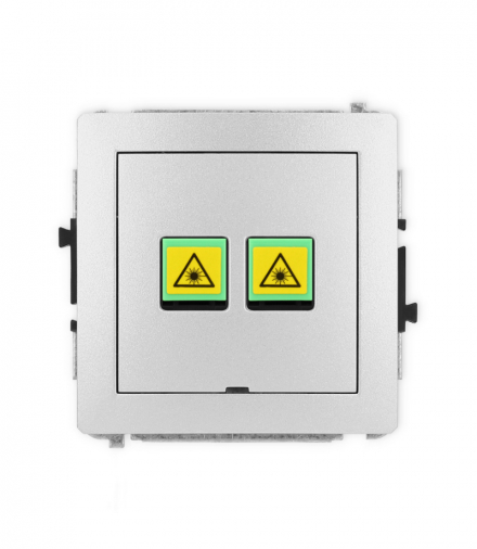 DECO Mechanizm gniazda światłowodowego/optycznego podwójnego, bez pola opisowego Karlik 7DGOPBO-2