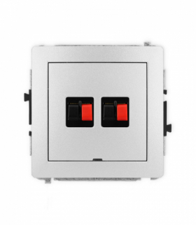 DECO Mechanizm gniazda głośnikowego podwójnego, bez pola opisowego Karlik 7DGGBO-2