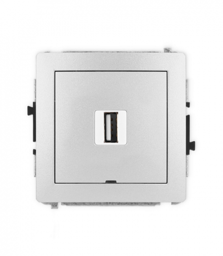 DECO Mechanizm gniazda pojedynczego USB A-A 2.0, bez pola opisowego Karlik 7DGUSBBO-1