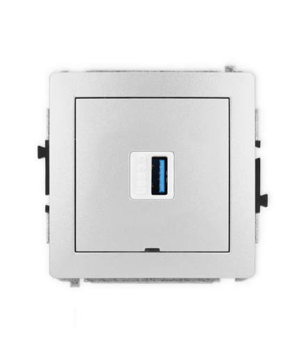 DECO Mechanizm gniazda pojedynczego USB A-A 3.0, bez pola opisowego Karlik 7DGUSBBO-5