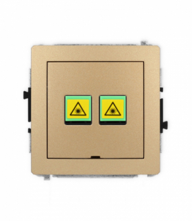 DECO Mechanizm gniazda światłowodowego/optycznego podwójnego, bez pola opisowego Karlik 8DGOPBO-2