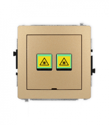 DECO Mechanizm gniazda światłowodowego/optycznego podwójnego, bez pola opisowego Karlik 8DGOPBO-2