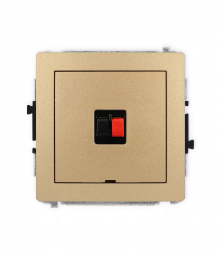 DECO Mechanizm gniazda głośnikowego pojedynczego, bez pola opisowego Karlik 8DGGBO-1