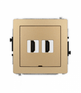 DECO Mechanizm gniazda podwójnego HDMI 2.0, bez pola opisowego Karlik 8DHDMIBO-4